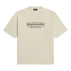 Retail Therapy T-shirt met medium pasvorm “Ivory Black” 612966TLVB19054