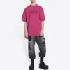 Retail Therapy T-shirt met split “Burgundy Black” 675016TLVB16165