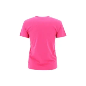 Retro T-shirt met klein logo, korte mouwen, roze 570796TBV435630
