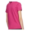 Retro T-shirt met klein logo, korte mouwen, roze 570796TBV435630