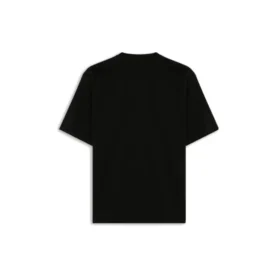 Retro Uniform losvallend ontwerp met korte mouwen, zwart 620941TIV791000