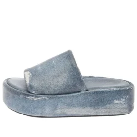 Rise-Sandalen “Denim Print Leather” 656960WBMA14000