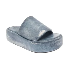 Rise-Sandalen “Denim Print Leather” 656960WBMA14000