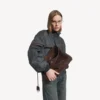 Rodeo-handtas voor dames, medium, in licht espresso