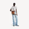 Rodeo-handtas voor dames, mini, in tan cowboy