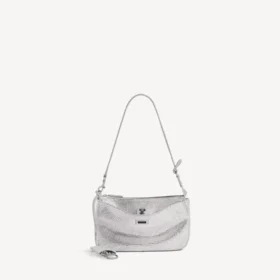 Rodeo-slingpochette voor dames met strass-steentjes in rookgrijs