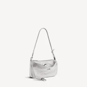 Rodeo-slingpochette voor dames met strass-steentjes in rookgrijs