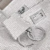 Rodeo-slingpochette voor dames met strass-steentjes in rookgrijs