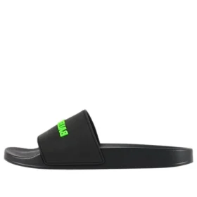 Rubberen slippers “Zwart Fluo Groen” 565826W1S811030