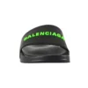 Rubberen slippers “Zwart Fluo Groen” 565826W1S811030