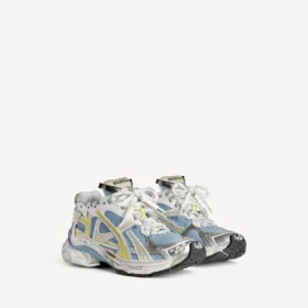 Runner-sneaker voor dames in blauw/geel/wit
