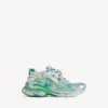 Heren Runner sneaker in grijs/groen/blauw