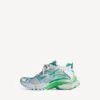 Heren Runner sneaker in grijs/groen/blauw