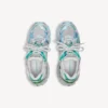 Heren Runner sneaker in grijs/groen/blauw