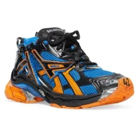 Runner Sneakers “Blauw Oranje Zwart Mesh en Nylon” 677403W3RB34719