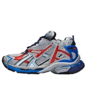 Runner Sneakers “Grijs Blauw Rood Mesh en Nylon” 677403W3RB61264