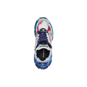 Runner Sneakers “Grijs Blauw Rood Mesh en Nylon” 677403W3RB61264