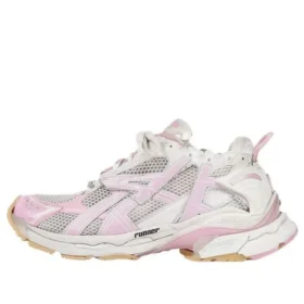 Runner Sneakers “Wit, babyroze mesh en nylon” 677403W3RB39059