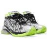 Runner Sneakers “Wit, zwart en neon geel, mesh en nylon” 677403W3RBP1093