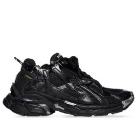 Runner Sneakers “Zwart mesh en nylon met doorzichtige, veelkleurige versiering” 677402W3RB11000
