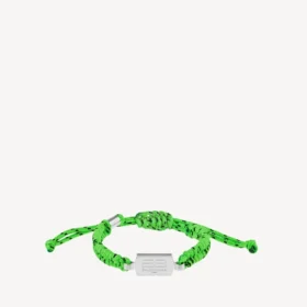 Saint-Germain-armband in neongroen/zwart/glanzend zilver