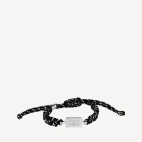 Saint-Germain-armband in zwart/wit/glanzend zilver