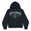 Saint Germain hoodie met volledige rits, normale pasvorm “Dark Blue” 803264TRVO98065