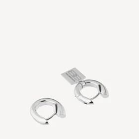 Saint-Germain-oorbellen met label voor dames in glanzend zilver