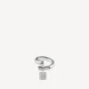 Saint-Germain-ring met label voor dames in glanzend zilver
