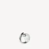 Saint-Germain-ring met label voor dames in glanzend zilver