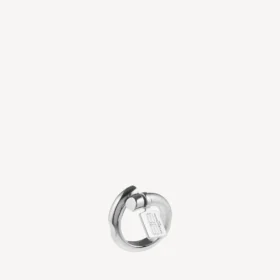 Saint-Germain-ring met label voor dames in glanzend zilver