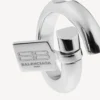 Saint-Germain-ring met label voor dames in glanzend zilver