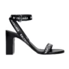Sandalen met hakken en logo over het hele oppervlak “Zwart” 630041WBAE11090