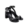 Sandalen met hakken en logo over het hele oppervlak “Zwart” 630041WBAE11090