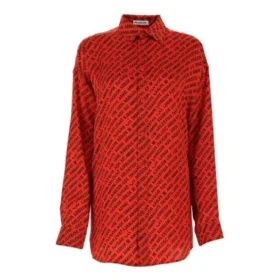 Shirt met lange mouwen en logo-opdruk, rood 623037TJLI16167
