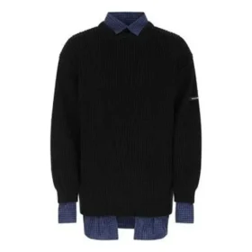 Shirtdetail: gelaagde trui “Black” 675268T32151000