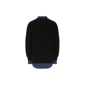 Shirtdetail: gelaagde trui “Black” 675268T32151000