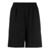Shorts met geperforeerde elastische tailleband “Zwart” 674591TMVD41000