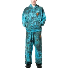 Skater-hoodie met rits, medium pasvorm “Blue Sky” 744457TOVA84900
