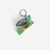 Sleutelhanger met ‘chips’-bedeltje in groen