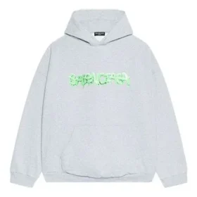 Slime-hoodie met wijde pasvorm “Grijsgroen” 674986TLVF21203