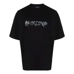 Slime Logo T-shirt Medium-Fit “Zwart” 612966TLVF11069