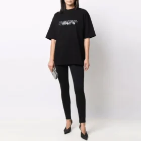 Slime Logo T-shirt Medium-Fit “Zwart” 612966TLVF11069