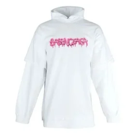 Slime T-shirt met capuchon en extra lange mouwen “White Bubblegum” 681029TLVF10901