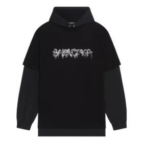 Slime T-shirt met capuchon en lange mouwen “Zwart” 681029TLVF11069