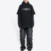 Slime T-shirt met capuchon en lange mouwen “Zwart” 681029TLVF11069