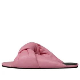 Soepelvallende leren slippers “Pink” 636576WA2M05048