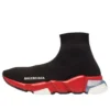 Speed 1.0 Sneakers “Zwart-rood met doorzichtige zool, wit” 607544W05GH1038