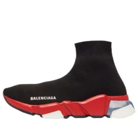 Speed 1.0 Sneakers “Zwart-rood met doorzichtige zool, wit” 607544W05GH1038