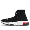 Speed 1.0 vetersneakers “Zwart-wit met rode doorzichtige zool” 617217W05GG1014